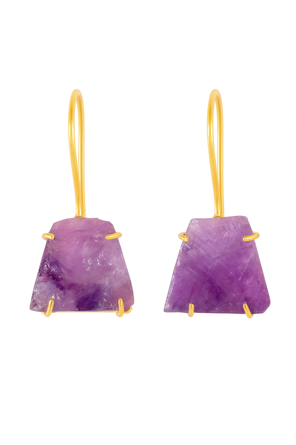 Gemstone Trapeze Earrings