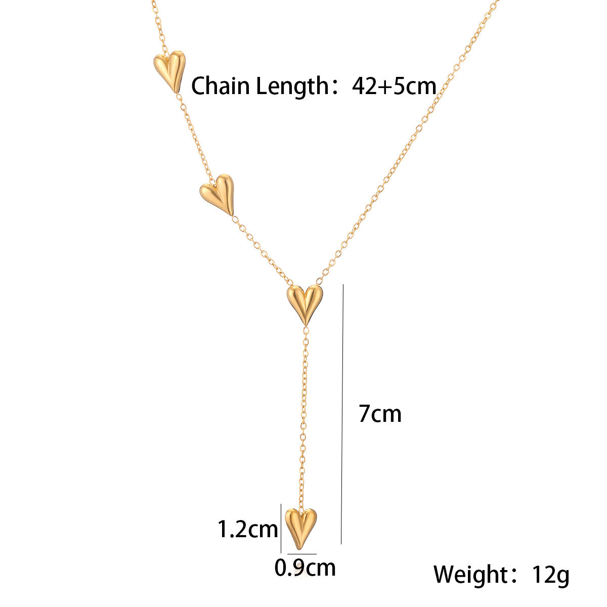 Heartfall Lariat Necklace