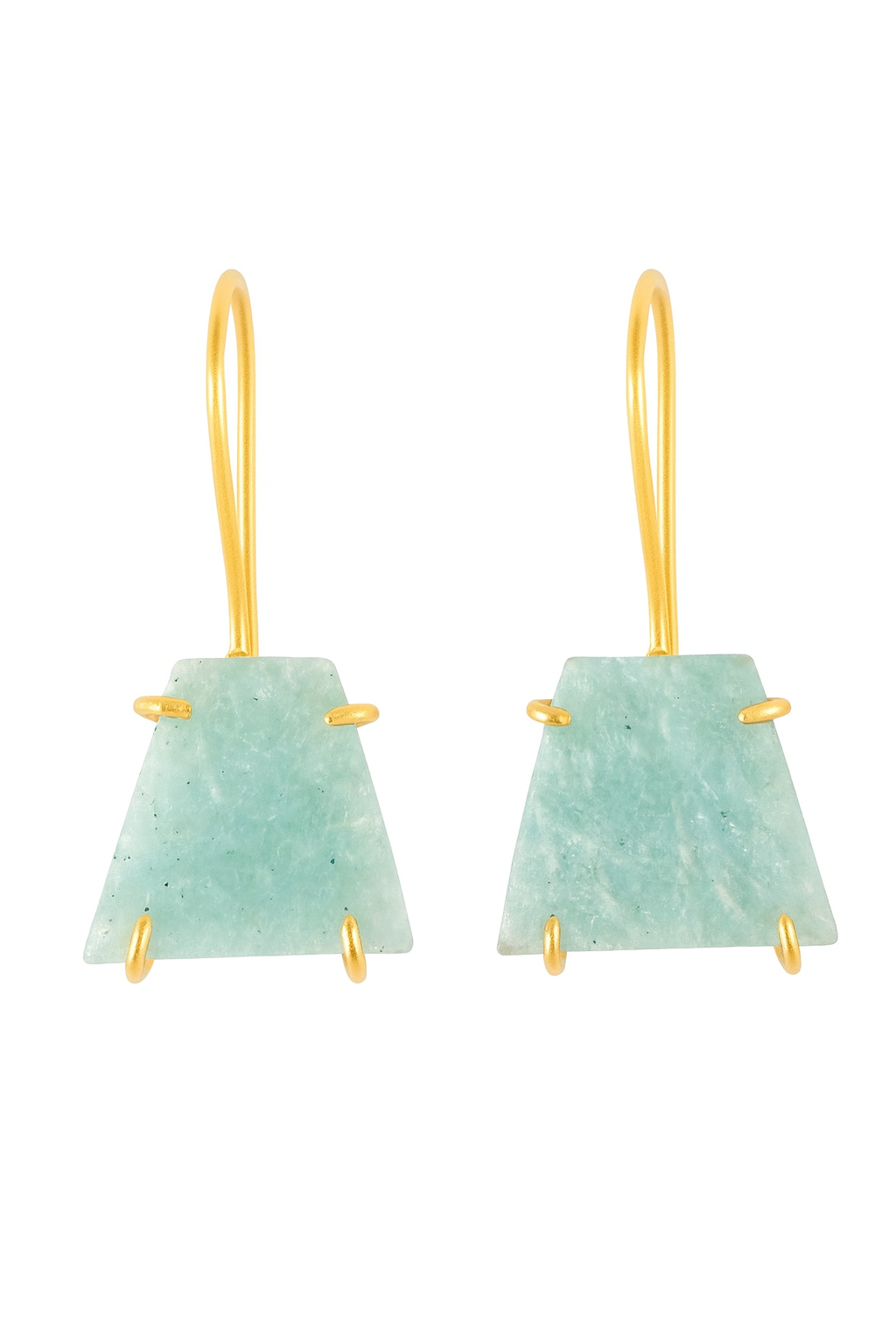 Gemstone Trapeze Earrings