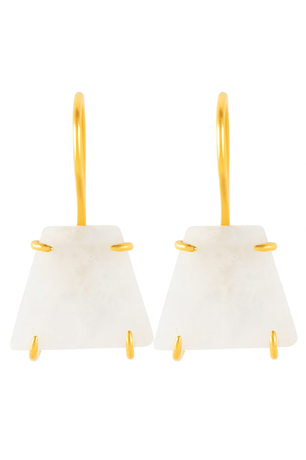 Gemstone Trapeze Earrings