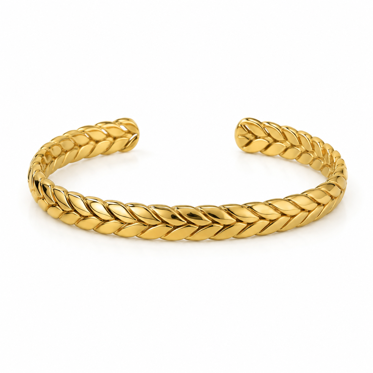 Golden Leaf Braid Cuff