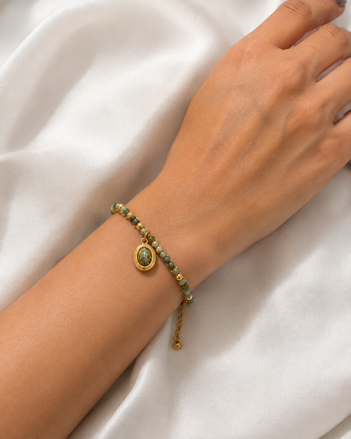 Emerald Meadow Gemstone Bracelet