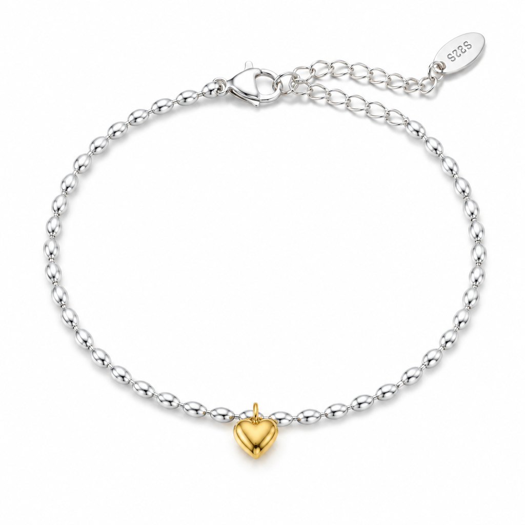 Tiny Heart Silver Bracelet