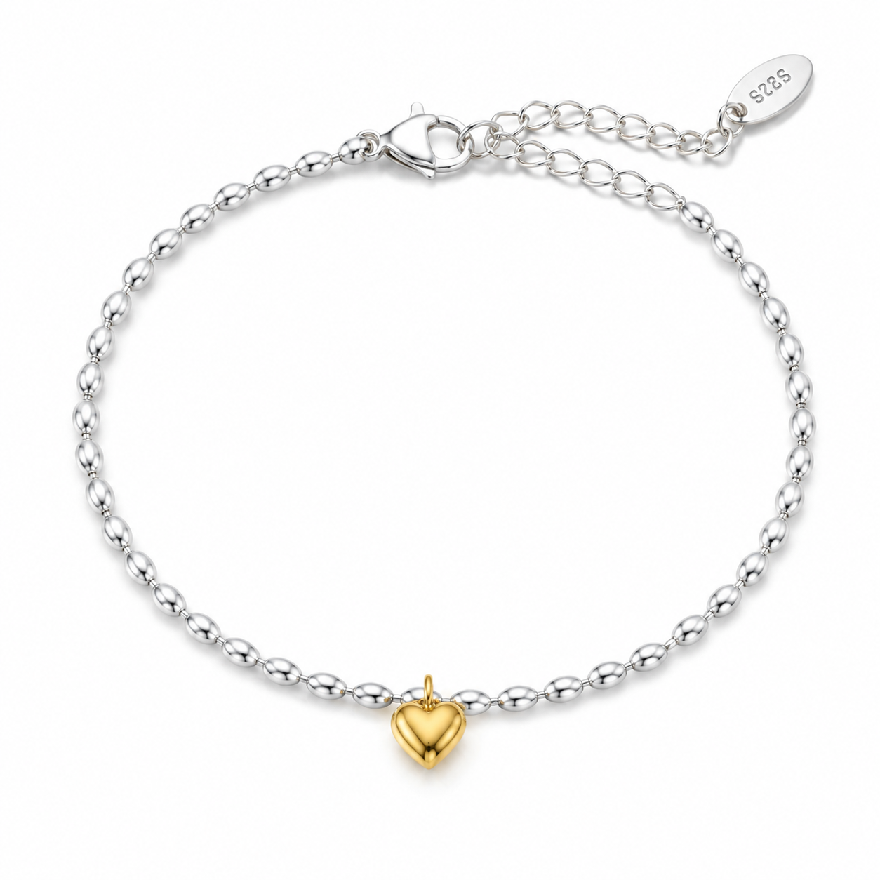 Tiny Heart Silver Bracelet