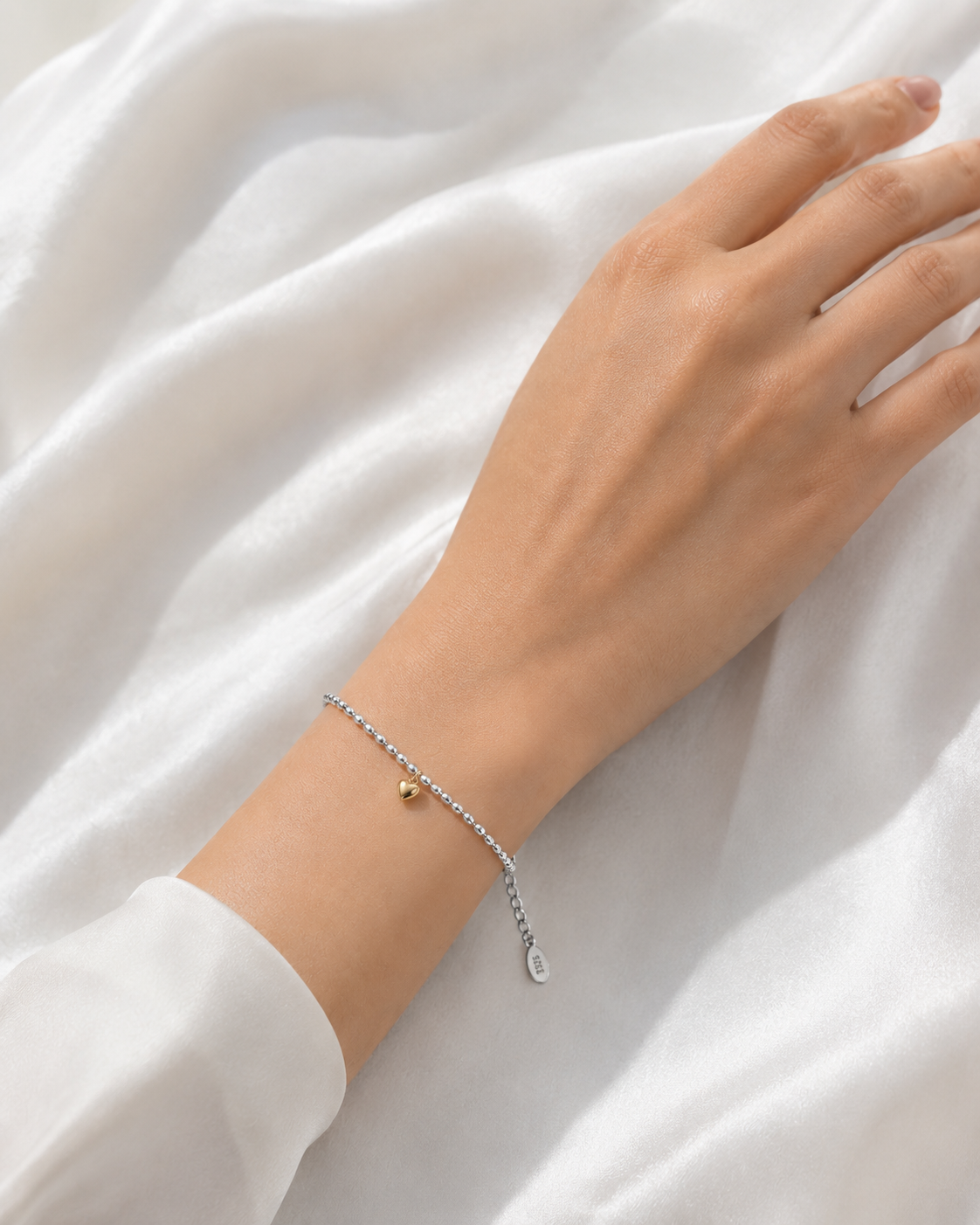 Tiny Heart Silver Bracelet