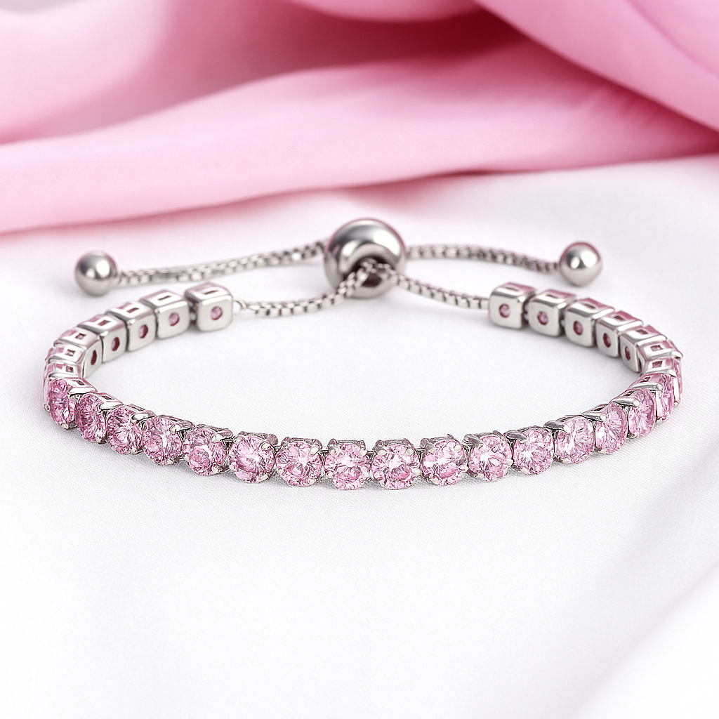 Pink Tennis Bracelet