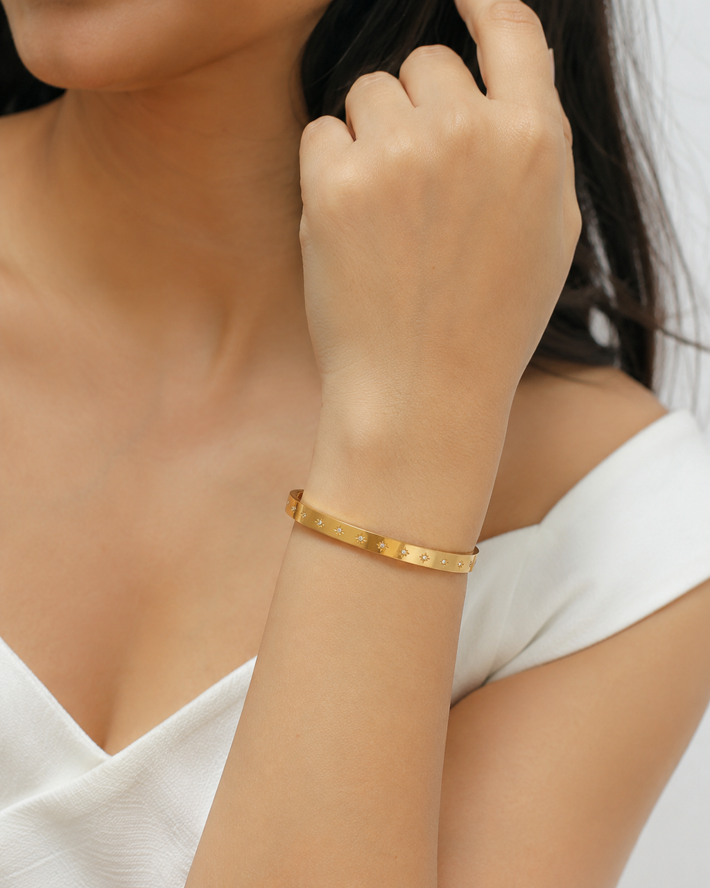 Celestial Star Crystal Bangle