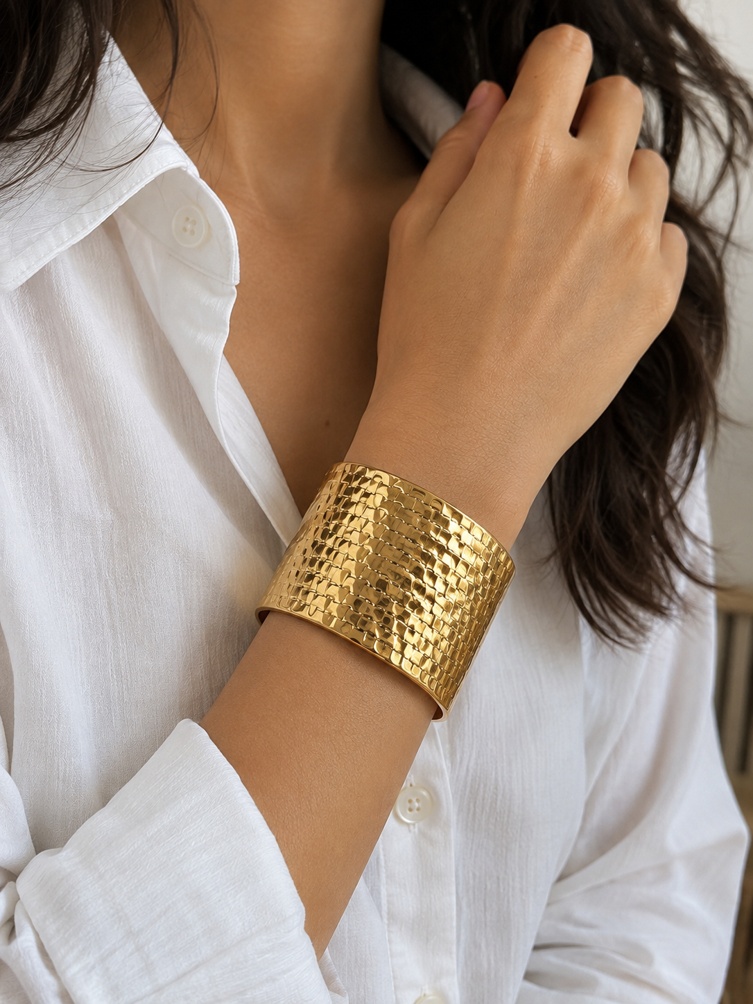 Luxe Textured Statement Cuff