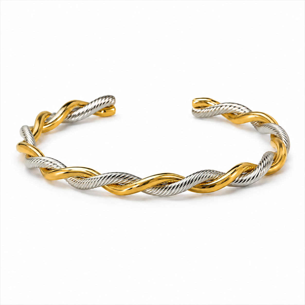 Twisted Harmony Two-Tone Cuff