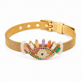 Rainbow Eye Mesh Bracelet
