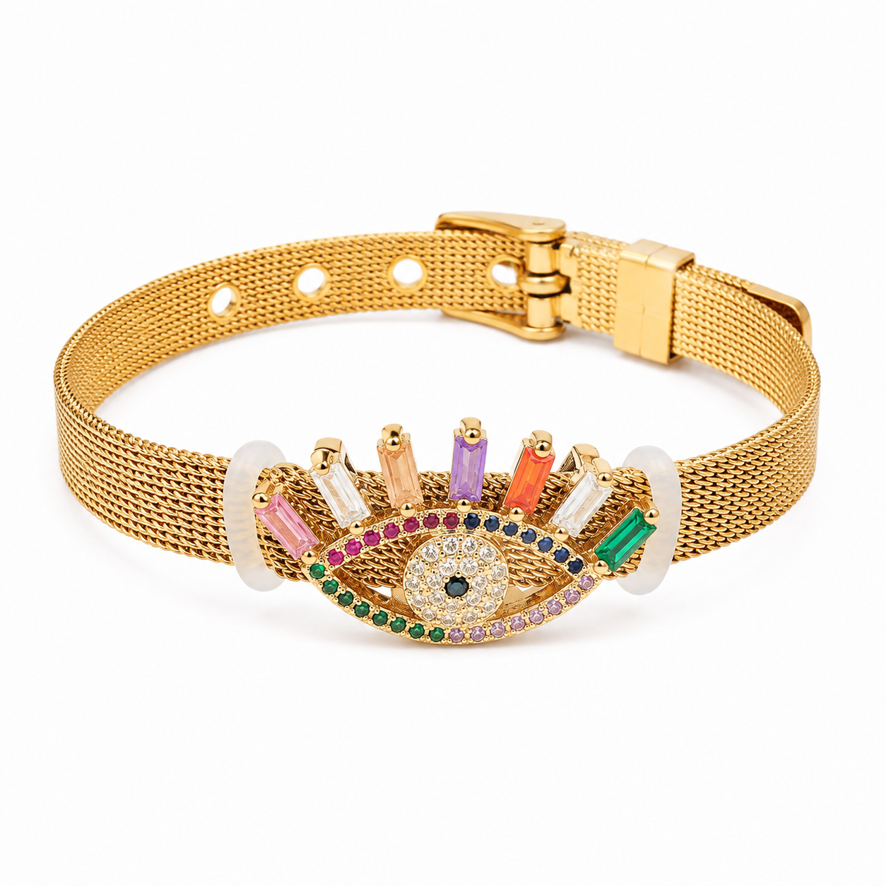 Rainbow Eye Mesh Bracelet