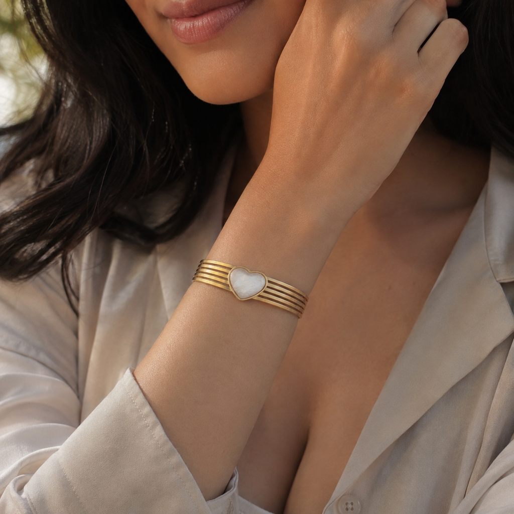 Pearl Heart Harmony Bracelet